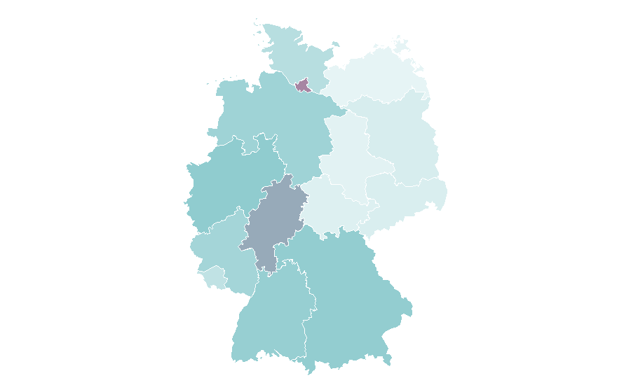 Affinität nach Region — Bridesmaid, Deutschland
