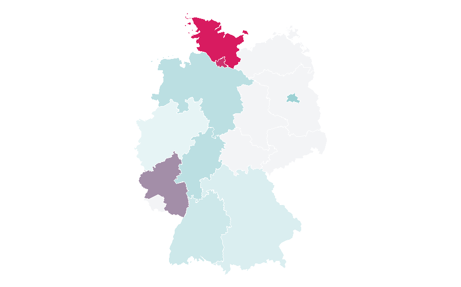 Affinity by region — Broadcast journalism, Germany