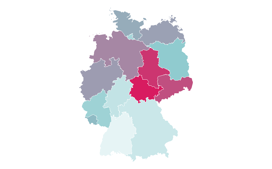 Affinity by region — Broadcasting of sports events, Germany
