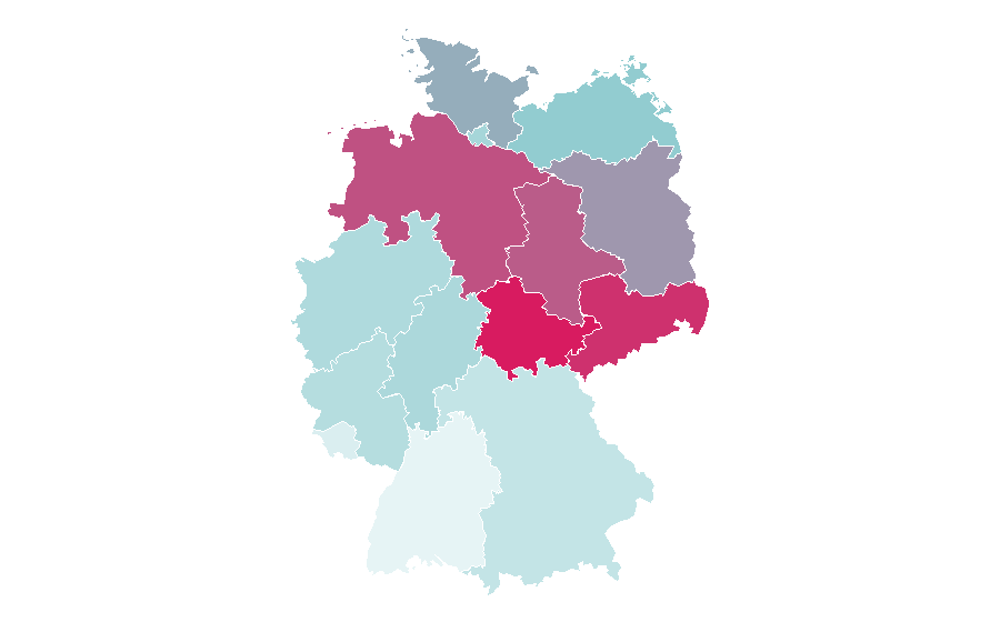 Affinité par région — Bruce Springsteen, Allemagne