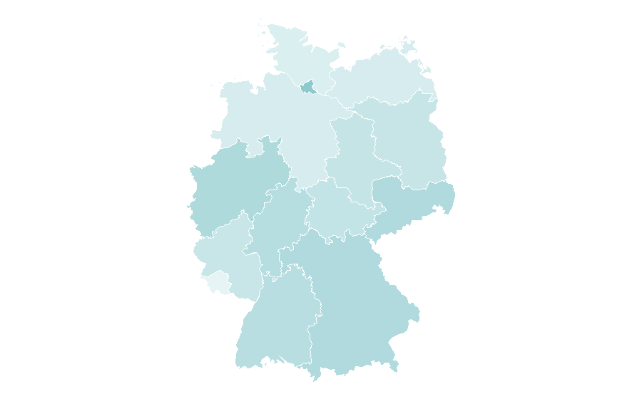 Affinity by region — Bubble tea, Germany