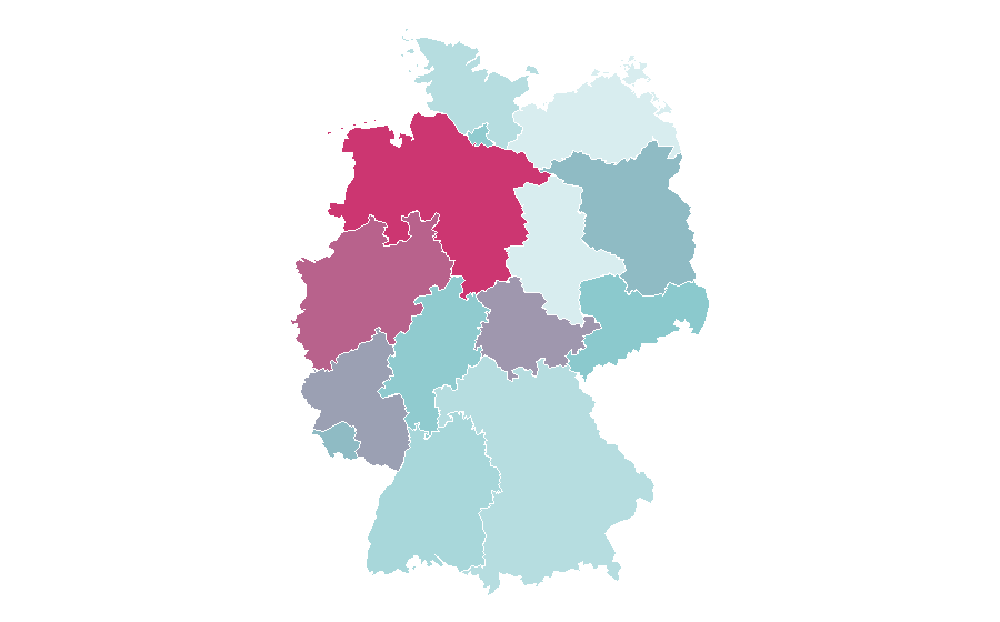 Affinity by region — Buddhism, Germany