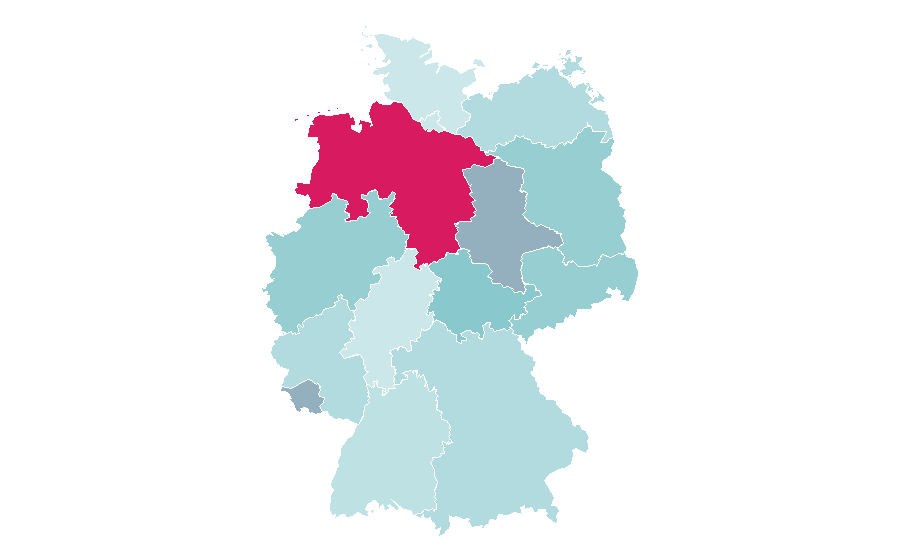 Affinity by region — Buddy film, Germany
