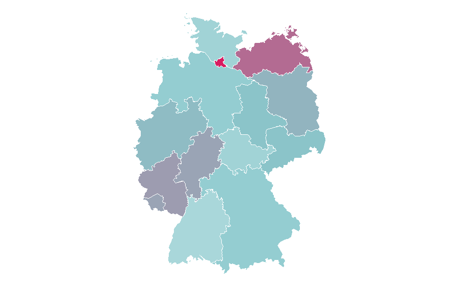 Affinity by region — Bull Terrier, Germany