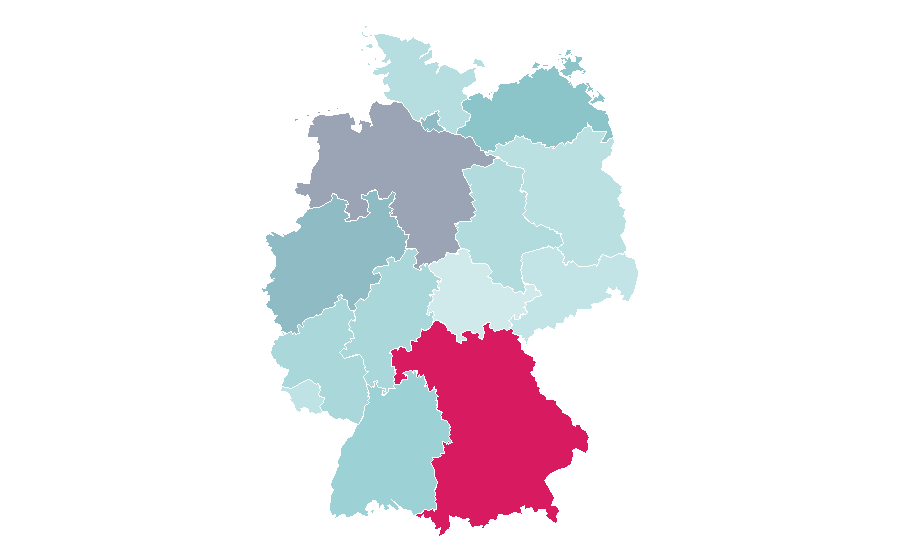 Affinity by region — Bulldog breeds, Germany