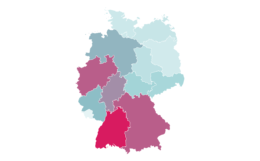 Affinity by region — Bungee jumping, Germany