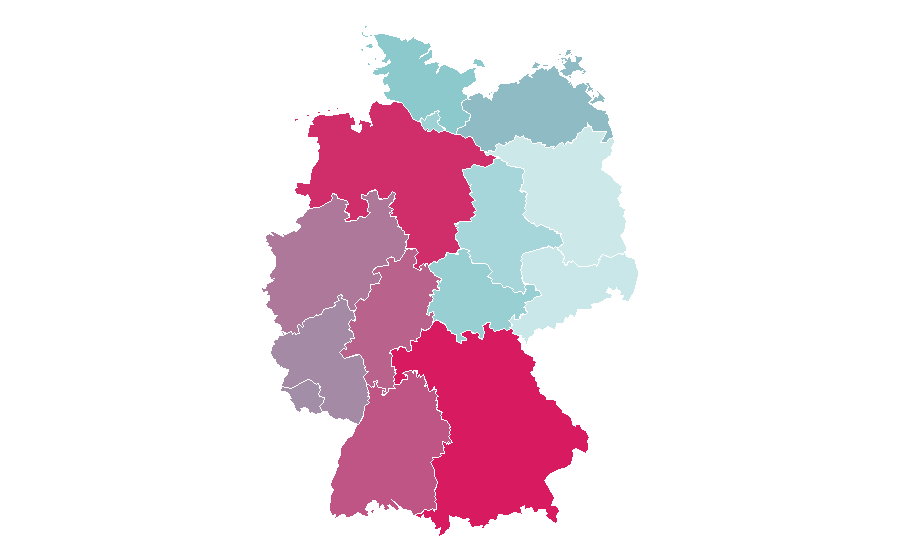 التقارب حسب المنطقة — BUNTE.de, ألمانيا