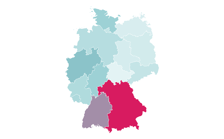 Affinity by region — Burda Style, Germany