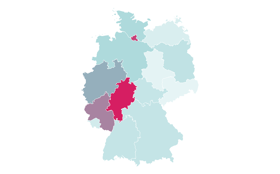 Afinidad por región — Business administration, Alemania