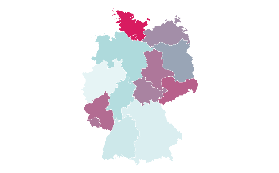 Affinity by region — Calf roping, Germany