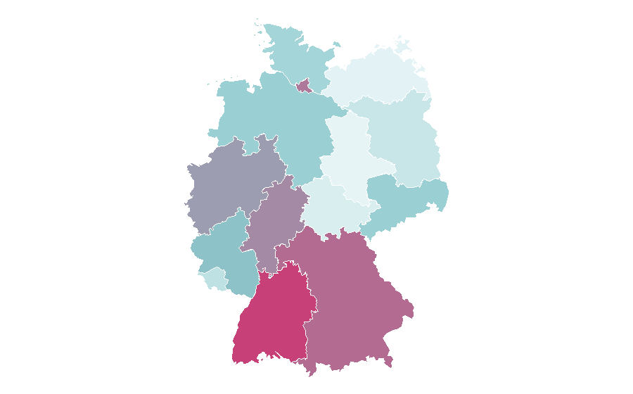 Affinity by region — Calisthenics, Germany