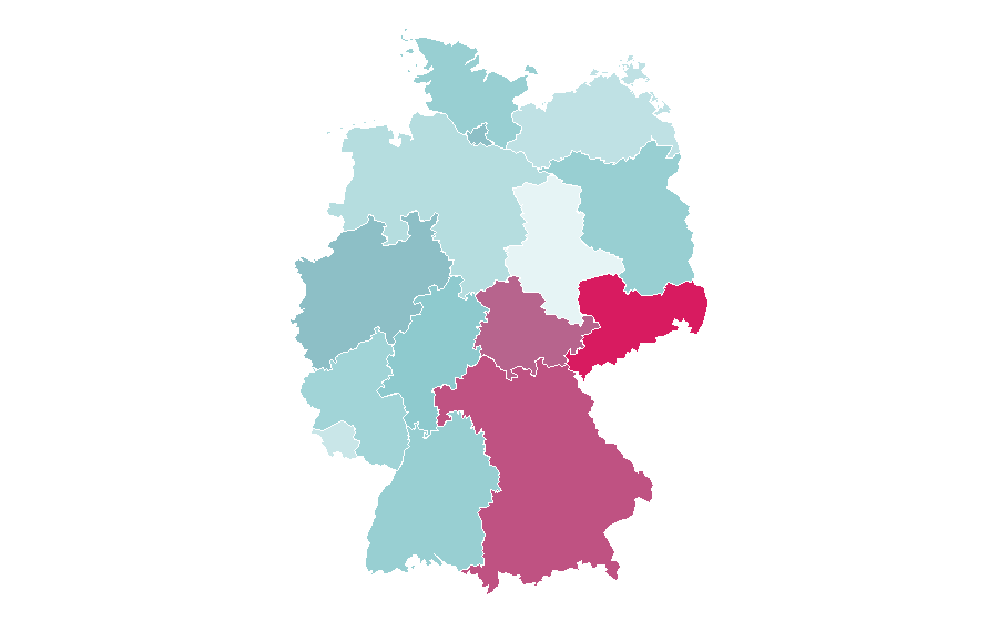 Affinity by region — Calligraphy, Germany