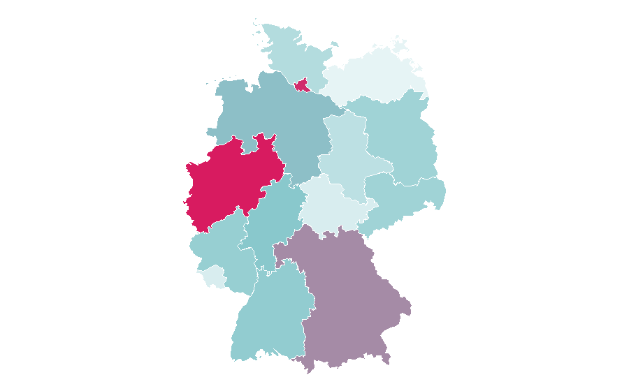Affinité par région — Calvin Kleinen, Allemagne