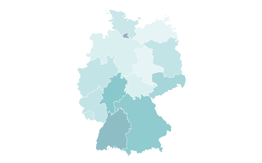 Affinity by region — Camellia sinensis, Germany
