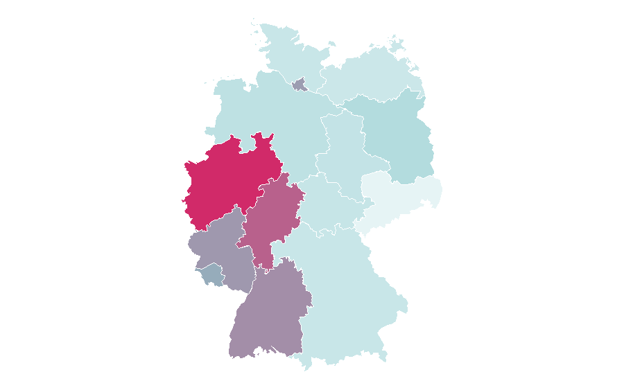 Affinity by region — Cameroon national football team, Germany