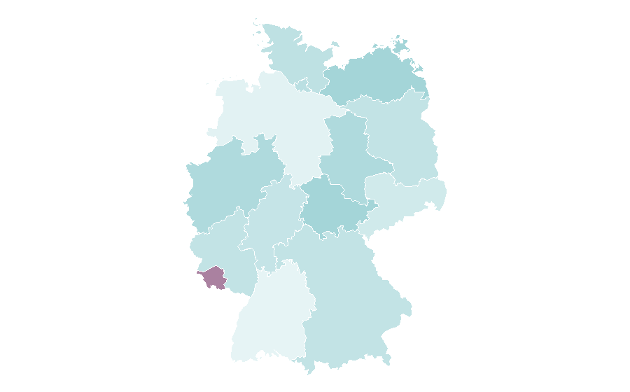 Affinity by region — Canadian football, Germany