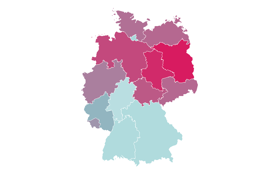 Affinité par région — Canidae, Allemagne