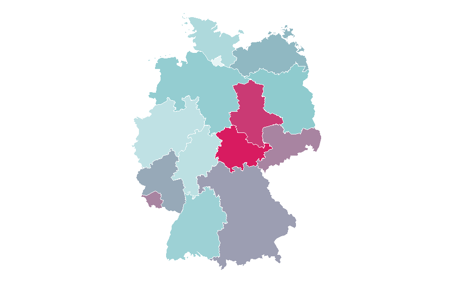 Affinity by region — Canvas print, Germany