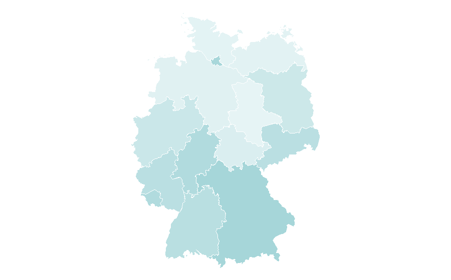 Affinity by region — Caravaggio, Germany