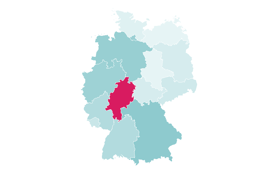 Affinity by region — CARE (relief agency), Germany