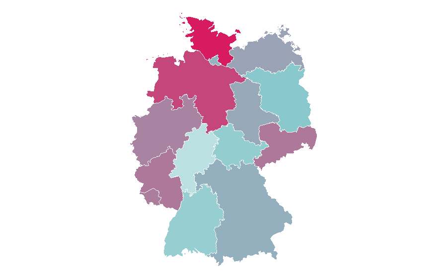 Affinity by region — Carl XVI Gustaf of Sweden, Germany
