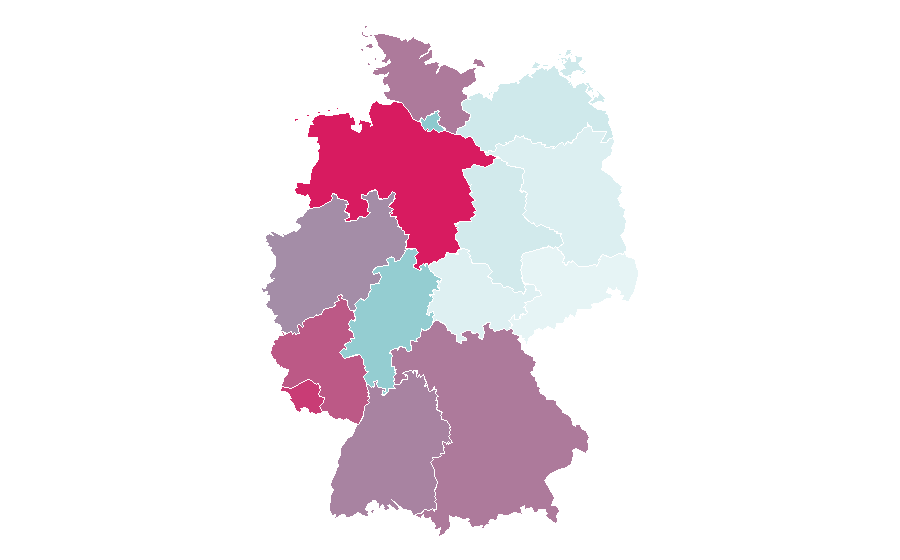 Affinity by region — Caroline von Hannover, Germany