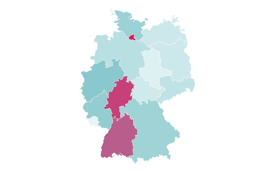 Affinity by region — Carsharing, Germany
