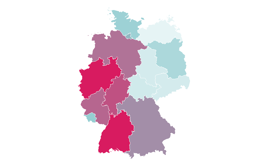 Affinité par région — carVertical, Allemagne