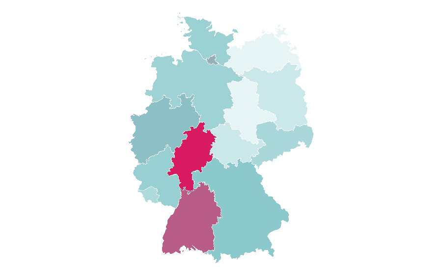 Affinity by region — Cascading Style Sheets, Germany
