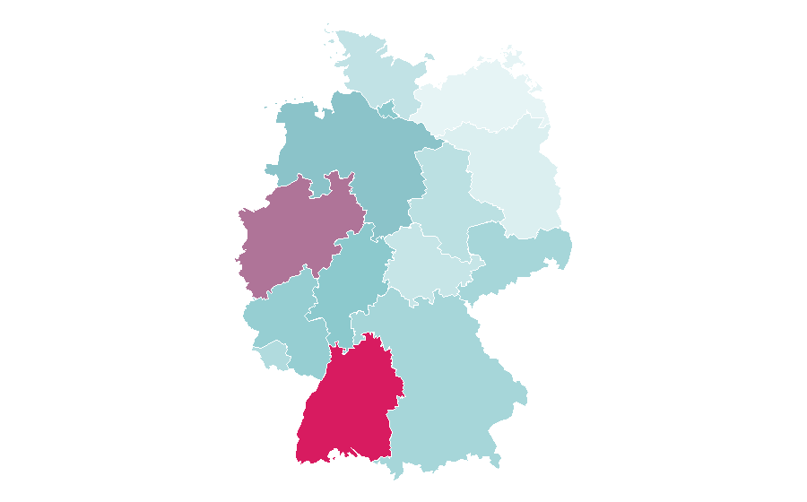 Affinity by region — Central heating, Germany