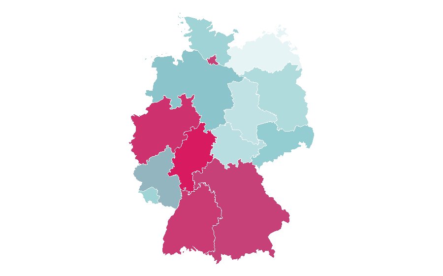 Affinity by region — Champion (train), Germany