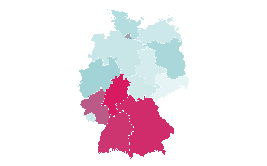 Affinity by region — Charging station, Germany