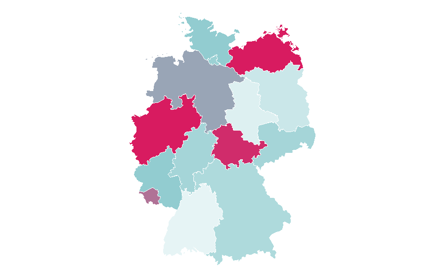Affinity by region — Charles Darwin, Germany