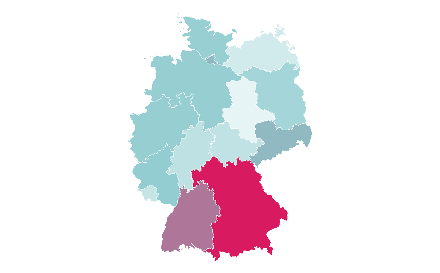 Afinidad por región — Checker Tobi, Alemania