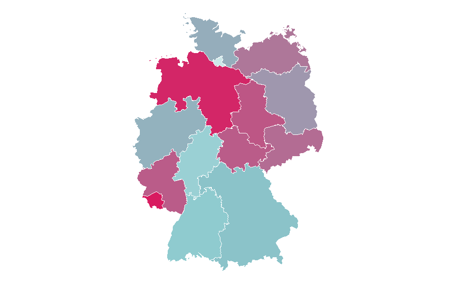 Affinity by region — Chemical element, Germany