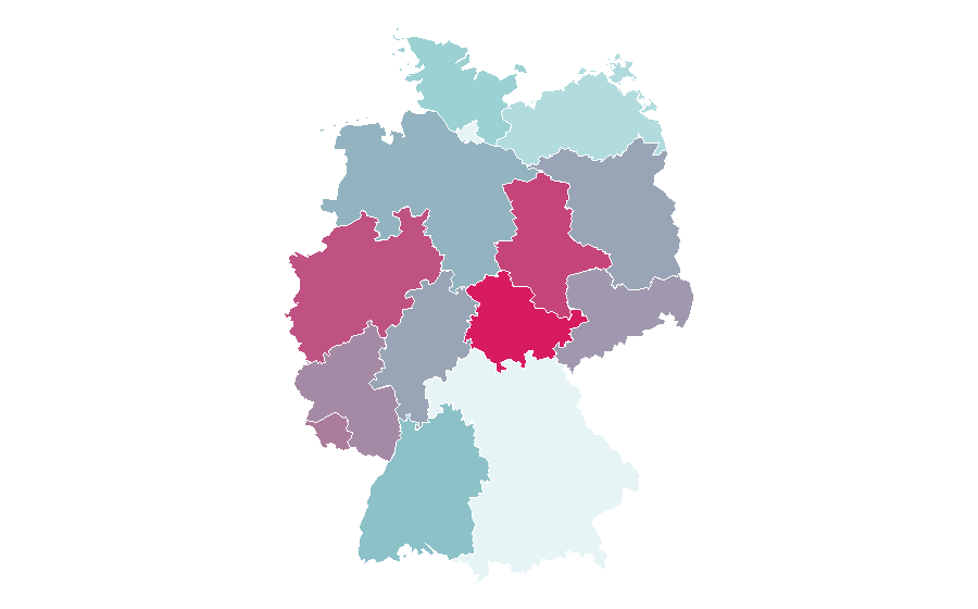Affinity by region — Chemical formula, Germany