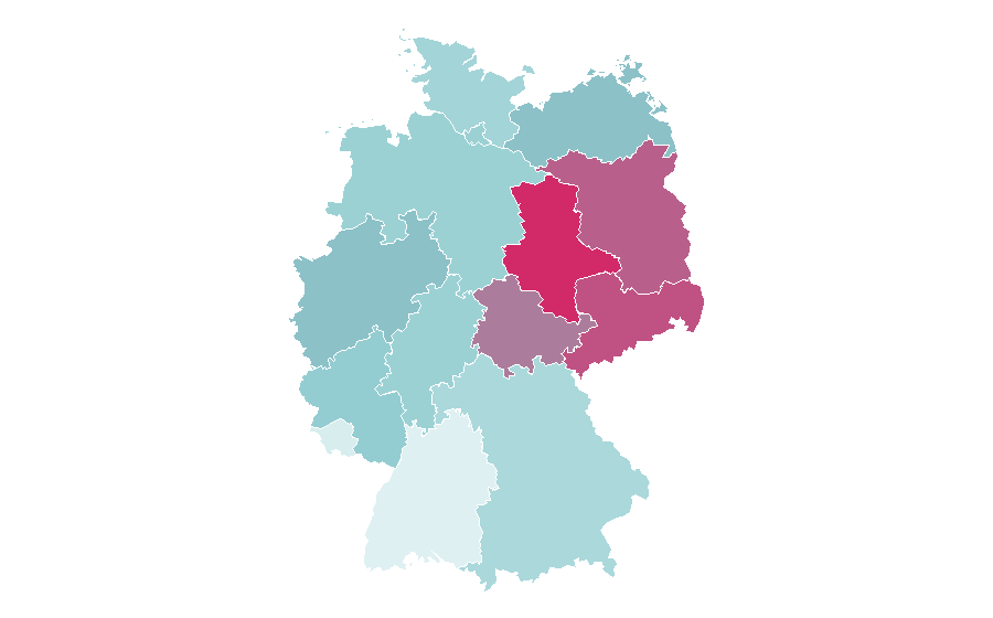 Affinité par région — Cher, Allemagne