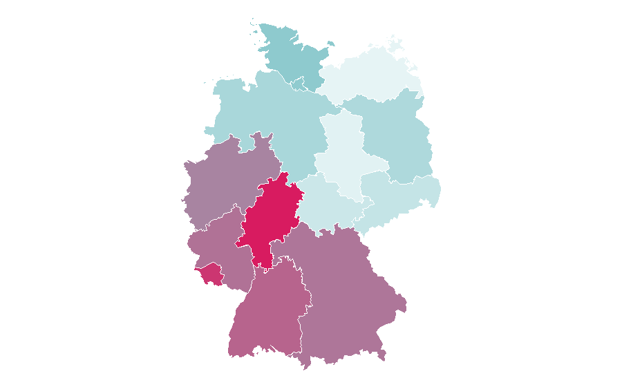 Affinity by region — Chess (musical), Germany