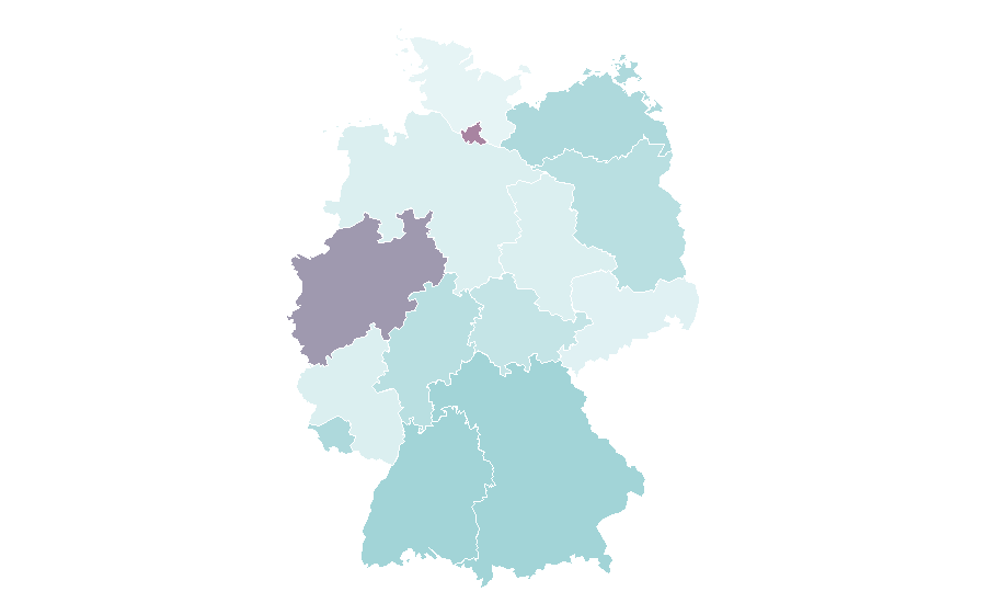 Afinidad por región — Chinese cuisine, Alemania