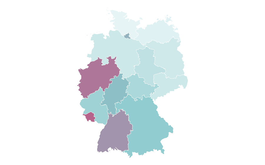 Affinity by region — Chinese language, Germany