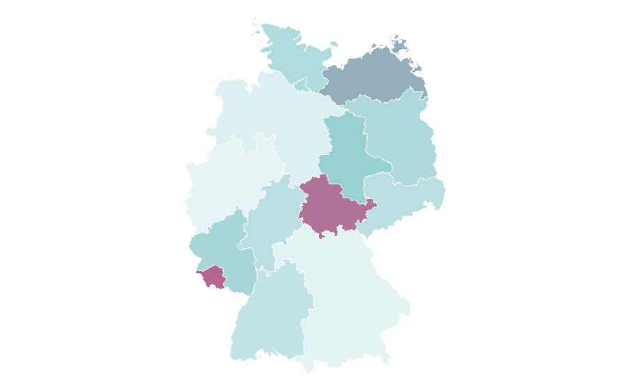 Affinity by region — Christian rock, Germany