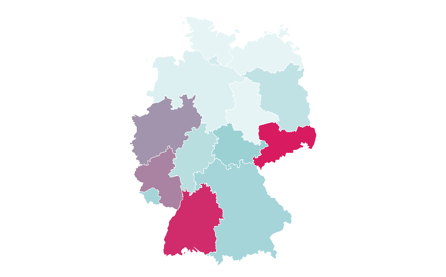 Affinity by region — Cinema of France, Germany