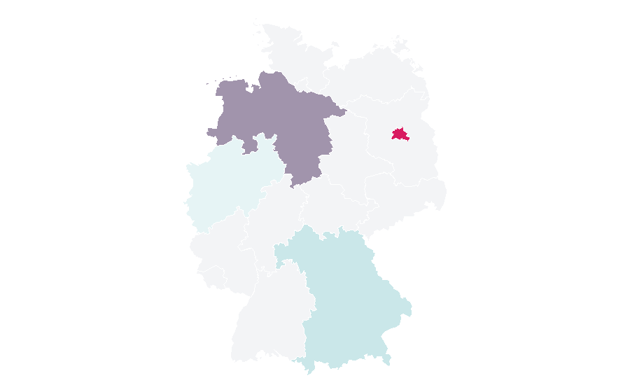 Affinity by region — Cinema of the United States, Germany