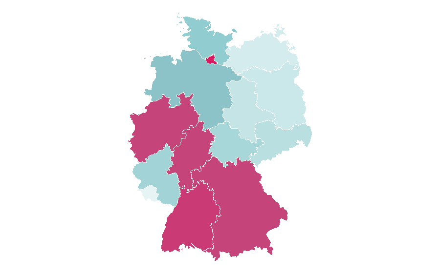 Affinity by region — Citizenship, Germany