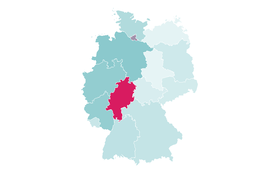 Afinidad por región — Civil engineering, Alemania