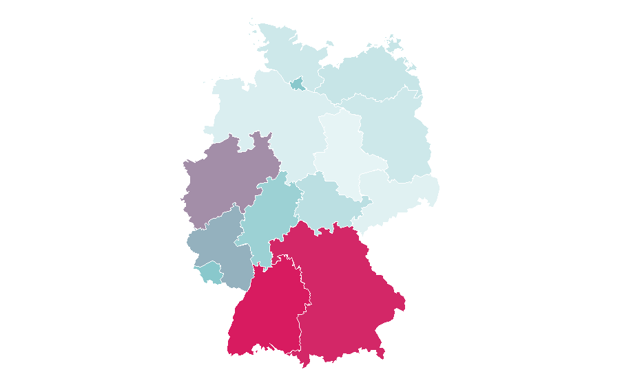 Affinity by region — Classical guitar, Germany