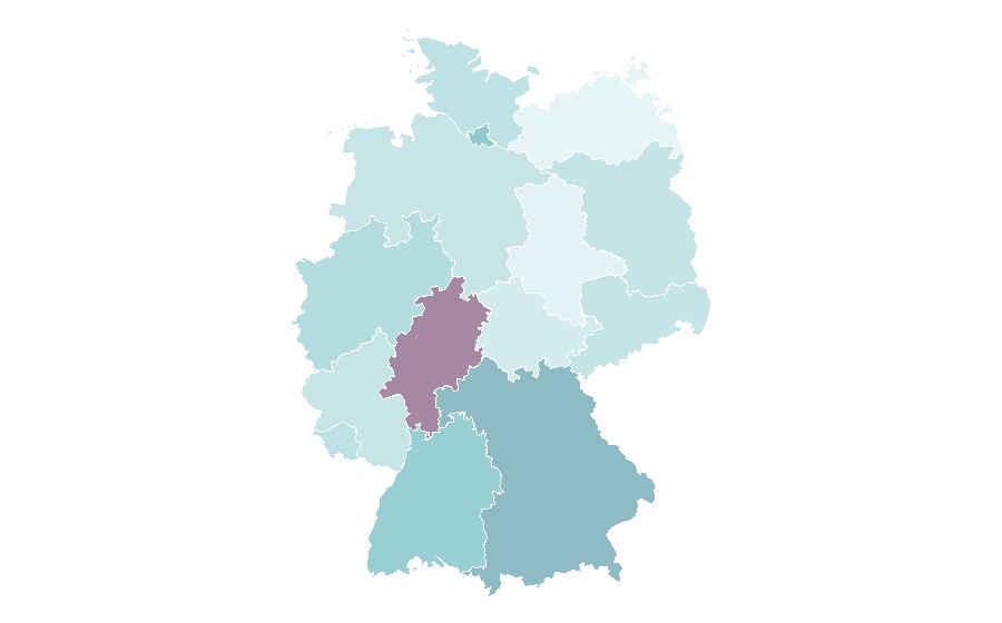 Afinidad por región — Claude Code, Alemania