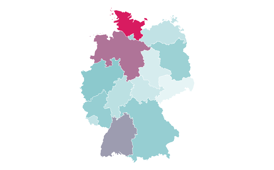 Affinity by region — Clean Eating, Germany