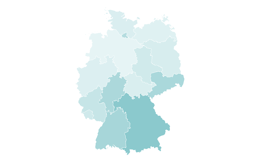 Affinity by region — Climbing (magazine), Germany