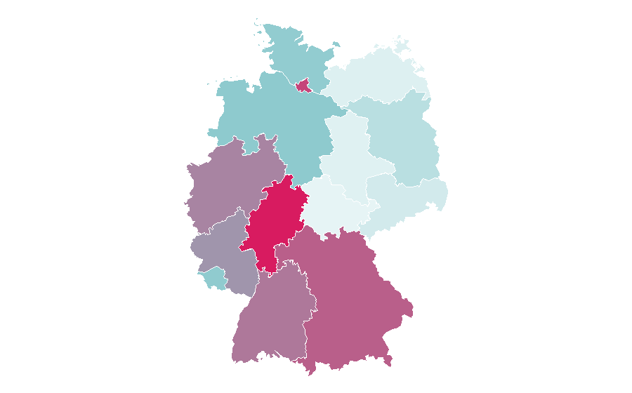 Affinité par région — Coaching, Allemagne